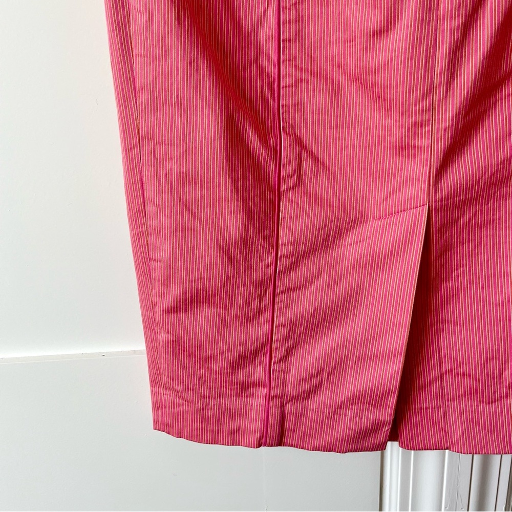 Express Y2K Vintage Pinstripe Belted Pencil Skirt Pink Sz 2 - Picture 13 of 16